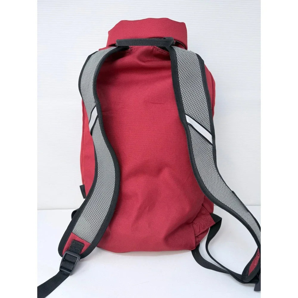 Columbia Red Grey Cordura Roll Top Backpack Hiking Outdoor Bag